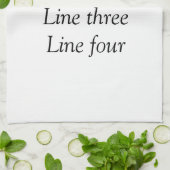 Uw bericht hier voegt de naam monogram afbeelding  theedoek (Gevouwen)