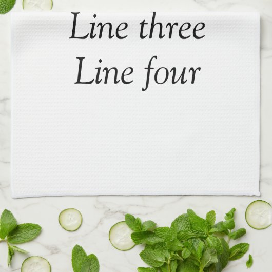 Uw bericht hier voegt de naam monogram afbeelding theedoek (Gevouwen)