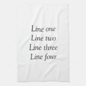 Uw bericht hier voegt de naam monogram afbeelding  theedoek (Verticaal)