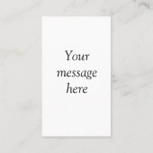 Uw bericht hier voegt de naam monogram afbeelding  visitekaartje (Achterkant)