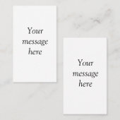 Uw bericht hier voegt de naam monogram afbeelding  visitekaartje (Voorkant / Achterkant)