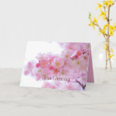 Uw bericht in deze Kersenbloesemgroet Kaart (Gele Bloem)