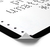 Uw bericht op Retro-computerpapier Poster (Hoek)