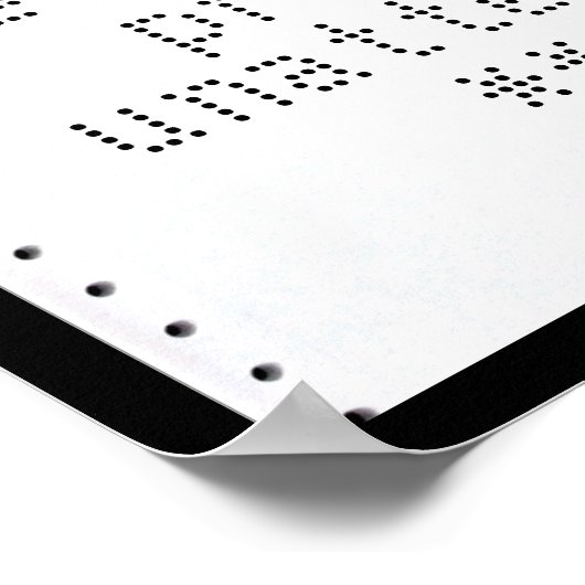 Uw bericht op Retro-computerpapier Poster (Hoek)