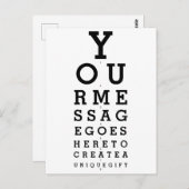 Uw Bericht Opticien Chart Briefkaart (Voorkant / Achterkant)