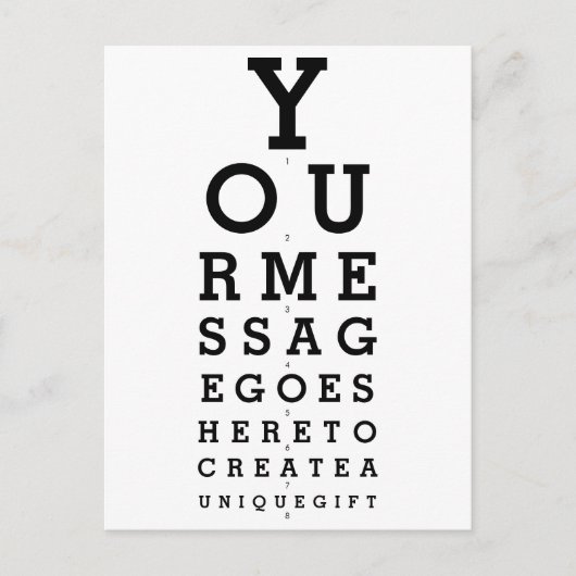Uw bericht Optometristenkaart Briefkaart (Voorkant)