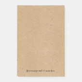 Uw bericht rustieke kraftpapier-papierstijl post-it® notes (Voorkant)