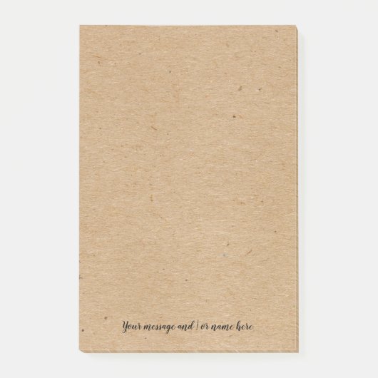 Uw bericht rustieke kraftpapier-papierstijl post-it® notes (Voorkant)