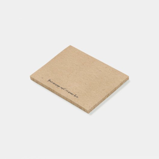 Uw bericht rustieke kraftpapier-papierstijl post-it® notes (Schuin)