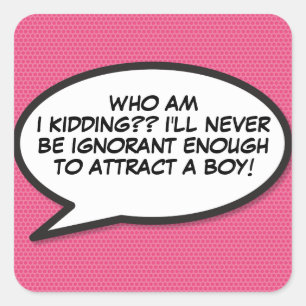 Uw bericht Spraak Bubble Fun Retro Vierkante Sticker