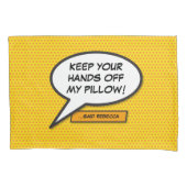 Uw Bericht Spraakballon Fun Retro Stripboek Kussensloop (Voorkant)