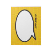 Uw Bericht Spraakballon Fun Retro Stripboek Notitieblok (Linkerzijde)