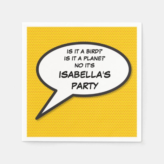 Uw Bericht Spraakballon Leuk Retro Stripboek Servetten (Voorkant)