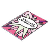 Uw bericht spraakballon roze stripboek notitieboek (Linkerzijde)