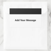 Uw bericht toevoegen Zwart-witte tekst Sjabloon Rechthoekige Sticker (Tas)