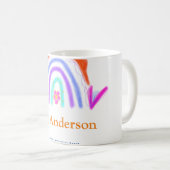Uw bericht We voegen tekstnaam toe Rainbow Teacher Koffiemok (Voorkant rechts)