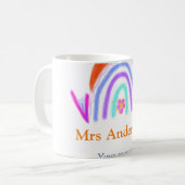 Uw bericht We voegen tekstnaam toe Rainbow Teacher Koffiemok (Voorkant links)