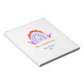 Uw bericht We voegen tekstnaam toe Rainbow Teacher Notitieblok (Schuin)