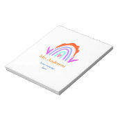 Uw bericht We voegen tekstnaam toe Rainbow Teacher Notitieblok (Linkerzijde)