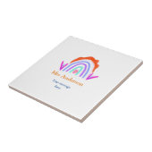 Uw bericht We voegen tekstnaam toe Rainbow Teacher Tegeltje (Zijkant)