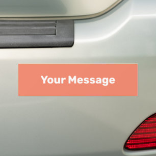 Uw Bericht Zalm en Witte Tekst Sjabloon Bumpersticker