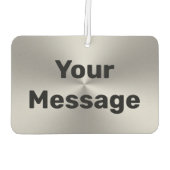 Uw bericht Zilver geborsteld metaal look zwarte te Luchtverfrisser (Achterkant)