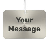 Uw bericht Zilver geborsteld metaal look zwarte te Luchtverfrisser (Voorkant)