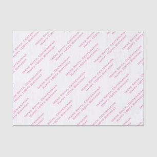 Uw berichtenpatroon - All-over Print - Roze/White Tissuepapier