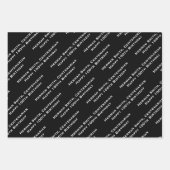 Uw Berichtenpatroon All-over Print - Zwart/Wit Inpakpapier Vel (Voorkant)