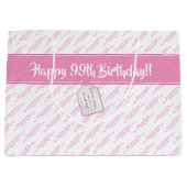 Uw Berichtenpatroon roze/wit alle keren Groot Cadeauzakje (Voorkant)