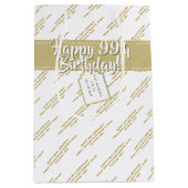 Uw Berichtpatroon Gold/White - alle keren Medium Cadeauzakje (Voorkant)