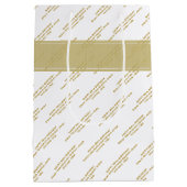 Uw Berichtpatroon Gold/White - alle keren Medium Cadeauzakje (Achterkant)