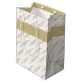 Uw Berichtpatroon Gold/White - alle keren Medium Cadeauzakje (Achterkant Gekanteld)