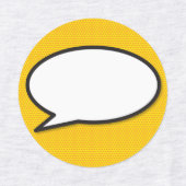 Uw berichtspraakballon Leuk Retro-stripboek Labels (Design 1)