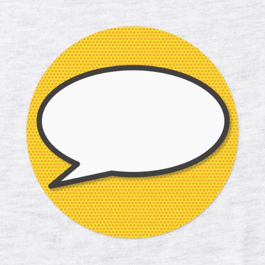 Uw berichtspraakballon Leuk Retro-stripboek Labels (Design 1)