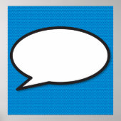 Uw berichtspraakballon Leuk Retro-stripboek Poster (Voorkant)