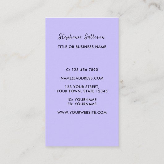 Uw beroepsboom visitekaartje (Achterkant)