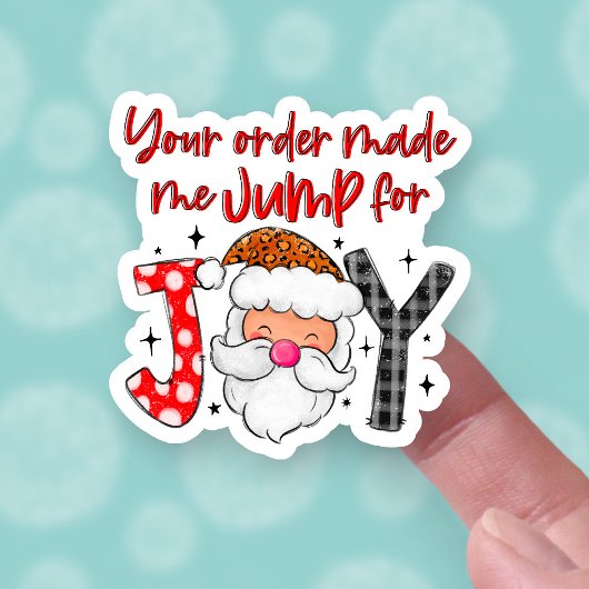Uw bestelling heeft mij voor de vrolijke kerstkers sticker