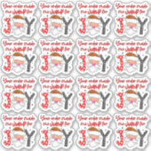 Uw bestelling heeft mij voor de vrolijke kerstkers sticker (Voorkant)