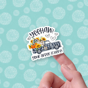 Uw bestelling is hier Herfst Pumpkins Truck Busine Sticker