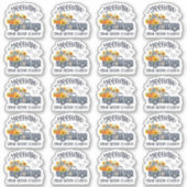 Uw bestelling is hier Herfst Pumpkins Truck Busine Sticker (Voorkant)