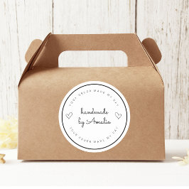 "Uw bestelling maakt mijn dag | Handgemaakt met Jo Ronde Sticker