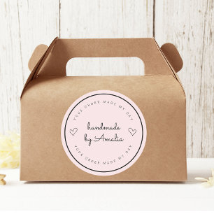 "Uw bestelling maakt mijn dag   Handgemaakt met Jo Ronde Sticker