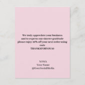 UW BESTELLING MAAKTE ONZE DAG BEDRIJFSENCLOSURE KA INFORMATIEKAARTJE (Achterkant)