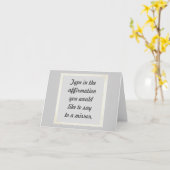 Uw bevestiging op een spiegel ontwerp Notitiekaart (Gele Bloem)