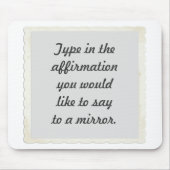 Uw bevestiging op een spiegelontwerp, muismatten (Voorkant)