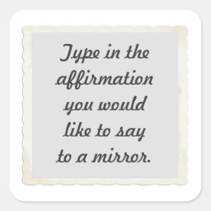 Uw bevestiging op een spiegelontwerp Stickers