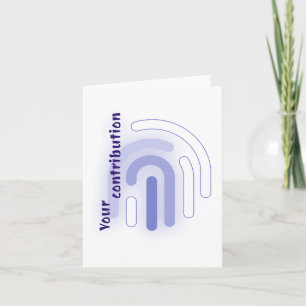 Uw Bijdrage Neon Vingerafdruk Licht Sticker Kaart