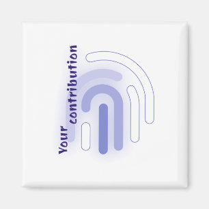 Uw bijdrage Neon vingerafdruk lichtsticker Magneet