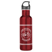 Uw Bike Club of Locatienaam Custom Red Waterfles (Voorkant)